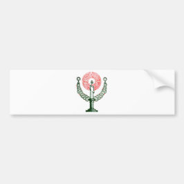 クリスマス伝統的キャンドル バンパーステッカー