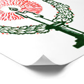 クリスマス伝統的キャンドル ポスター (角)