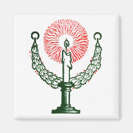 クリスマス伝統的キャンドル マグネット