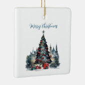 クリスマス伝統的シーン引用文メリークリスマス セラミックオーナメント (右)