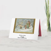 クリスマス伝統的シーン シーズンカード (裏面)