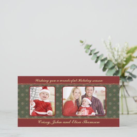 クリスマス伝統的デザイン シーズンカード (スタンド正面)