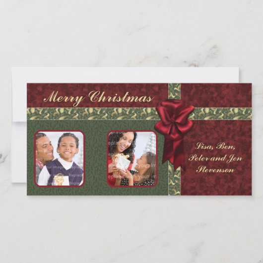 クリスマス伝統的デザイン シーズンカード (正面)