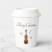 クリスマス伝統的パーティーミュージカルバイオリン 紙コップ (裏面)