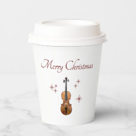 クリスマス伝統的パーティーミュージカルバイオリン 紙コップ