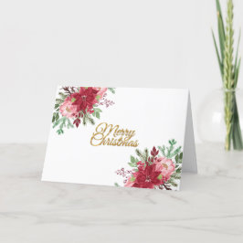 クリスマス伝統的フローラメリークリスマス シーズンカード