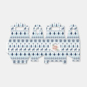 クリスマス伝統的ブルーパーソナライズされたの好意G フェイバーボックス (折り畳みなし)