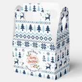 クリスマス伝統的ブルーパーソナライズされたの好意G フェイバーボックス (オープン)