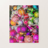 クリスマス伝統的マーケットでのガラスオーナメント ジグソーパズル (縦)