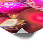 クリスマス伝統的マーケットでのガラスオーナメント ポスター (角)