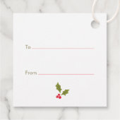 クリスマス伝統的リースギフト フェイバータグ (裏面)