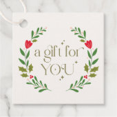 クリスマス伝統的リースギフト フェイバータグ (正面)