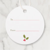 クリスマス伝統的リースギフト フェイバータグ (裏面)