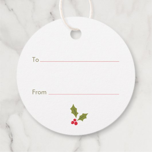 クリスマス伝統的リースギフト フェイバータグ (裏面)