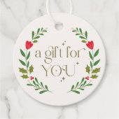 クリスマス伝統的リースギフト フェイバータグ (正面)