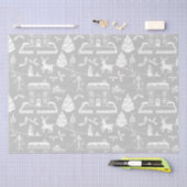 クリスマス伝統的冬場 薄葉紙 (クラフト)