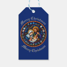 クリスマス伝統的出生シーン ギフトタグ