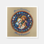 クリスマス伝統的出生シーン スタンダードカクテルナプキン (正面)