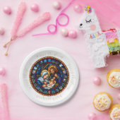 クリスマス伝統的出生シーン ペーパープレート (パーティー)