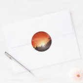 クリスマス伝統的出生シーン ラウンドシール (封筒)