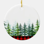 クリスマス伝統的女子パーソナライズされたバプテスマ セラミックオーナメント (裏面)