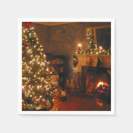 クリスマス伝統的 スタンダードカクテルナプキン