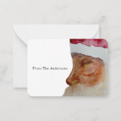 クリスマス伝統的 ノートカード (裏面)