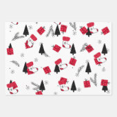 クリスマス伝統的 ラッピングペーパーシート (正面)