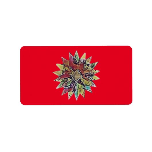 クリスマス住所 シールの季節の挨拶 ラベル (正面)