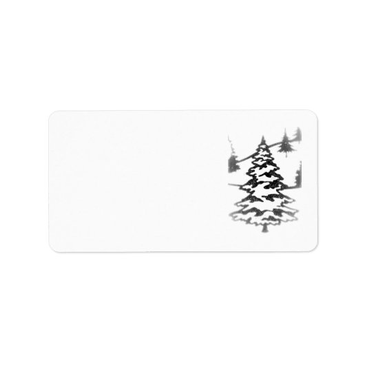 クリスマス住所 シールスタイルデザイン ラベル (正面)