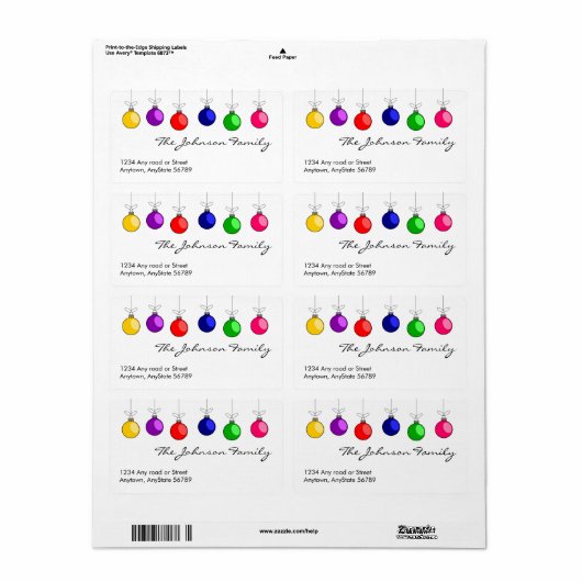 クリスマス住所 シール (フルシート)