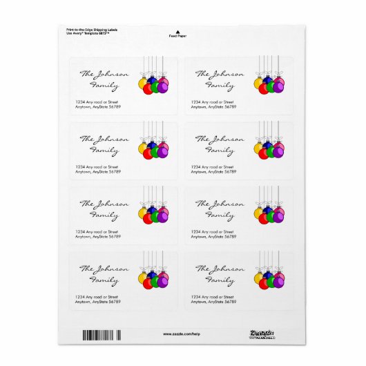 クリスマス住所 シール (フルシート)