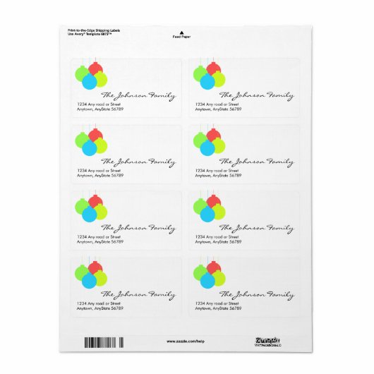 クリスマス住所 シール (フルシート)