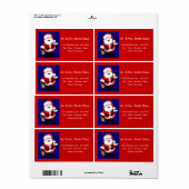 クリスマス住所 シール – サンタ (フルシート)