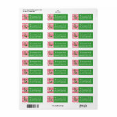 クリスマス住所 シール – シェブロン・モノグラム (フルシート)