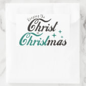 クリスマス保にキリストが 長方形シール (バッグ)