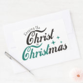 クリスマス保にキリストが 長方形シール (封筒)