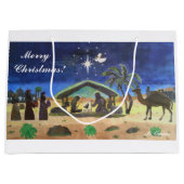 クリスマス保の抱き枕にキリスト ラージペーパーバッグ (正面)