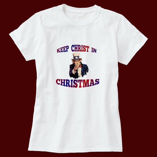 クリスマス保シャツの愛国的なキリスト Tシャツ