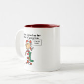 クリスマス保フィルTシャツとギフト ツートーンマグカップ (正面左)