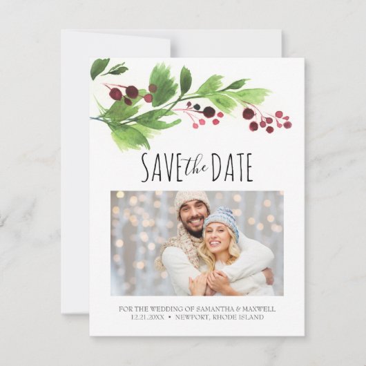 クリスマス保存日 招待状 (正面)