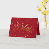 クリスマス信じに金ゴールド星 カード (黄色い花)