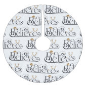 クリスマス信じに ブラッシュドポリエステルツリースカート (正面)