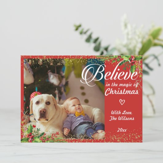 クリスマス信じのフローラ写真の魔法で シーズンカード (スタンド正面)