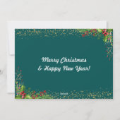 クリスマス信じのフローラ写真の魔法で シーズンカード (裏面)