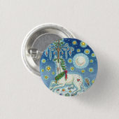 クリスマス信じのユニコーンのホリデーボタンに入る 缶バッジ (正面&裏面)