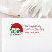 クリスマス信じの住所 シール (インサイチュ)