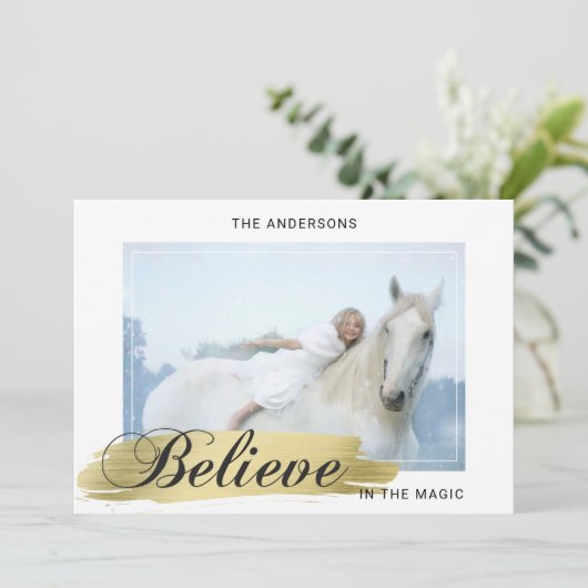 クリスマス信じの祝日 – 魔法金ゴールドPHOTO シーズンカード (スタンド正面)