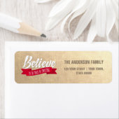 クリスマス信じの金ゴールドの魔法で ラベル (インサイチュ)