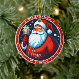 クリスマス信じの魔法でフェスティバルの休日 セラミックオーナメント